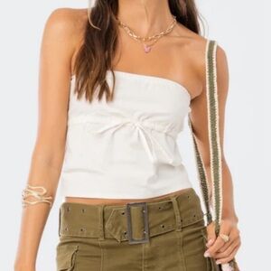 NWOT Edikted Reva white tube top